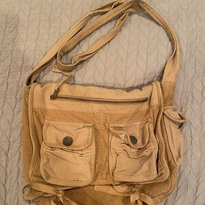 Corduroy Tan Shoulder Bag